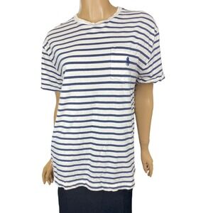 Polo Ralph Lauren Size PS Pullover Top Blue & White Stripe Short Sleeve